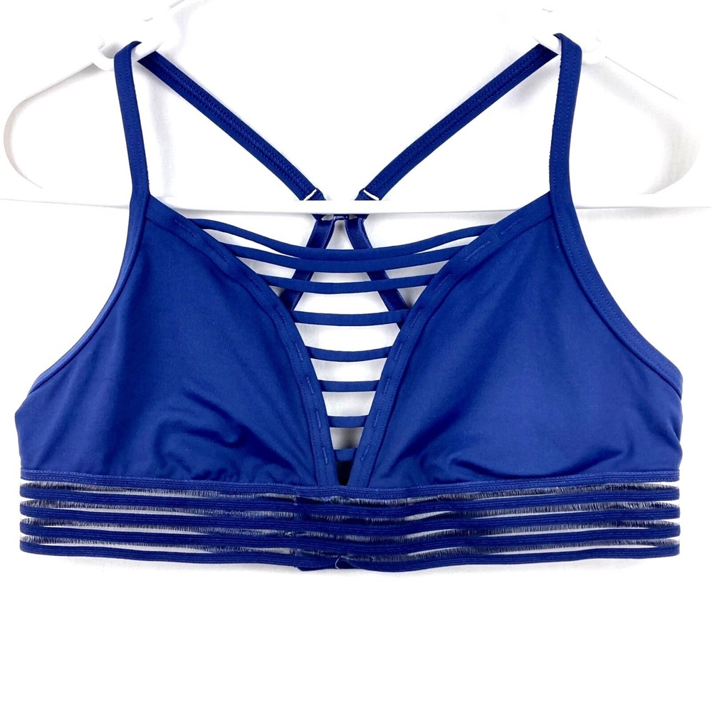 Victoria Secret PINK Ultimate Sport Bra Women S Strappy Cobalt Wireless Bralette